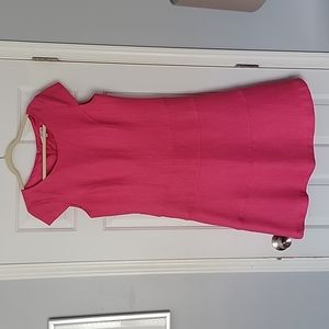 Pink cap sleeve, a line dress.